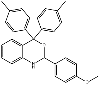 2-(4-methoxyphenyl)-4,4-bis(4-methylphenyl)-1,2-dihydro-3,1-benzoxazine 化学構造式