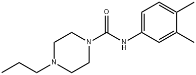 N-(3,4-dimethylphenyl)-4-propylpiperazine-1-carboxamide Structure