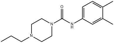 N-(3,4-dimethylphenyl)-4-propylpiperazine-1-carboxamide 结构式