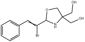 [2-[(Z)-1-bromo-2-phenylethenyl]-4-(hydroxymethyl)-1,3-oxazolidin-4-yl]methanol Structure