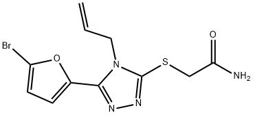 2-[[5-(5-bromofuran-2-yl)-4-prop-2-enyl-1,2,4-triazol-3-yl]sulfanyl]acetamide Structure