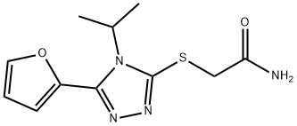 2-[[5-(furan-2-yl)-4-propan-2-yl-1,2,4-triazol-3-yl]sulfanyl]acetamide 化学構造式