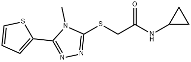 N-cyclopropyl-2-[(4-methyl-5-thiophen-2-yl-1,2,4-triazol-3-yl)sulfanyl]acetamide Structure