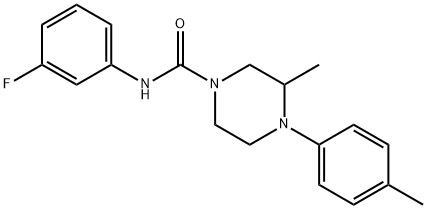 N-(3-fluorophenyl)-3-methyl-4-(4-methylphenyl)piperazine-1-carboxamide Structure