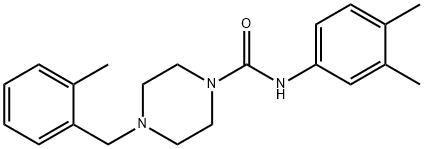 N-(3,4-dimethylphenyl)-4-[(2-methylphenyl)methyl]piperazine-1-carboxamide Structure