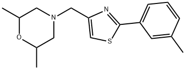 2,6-dimethyl-4-[[2-(3-methylphenyl)-1,3-thiazol-4-yl]methyl]morpholine Structure