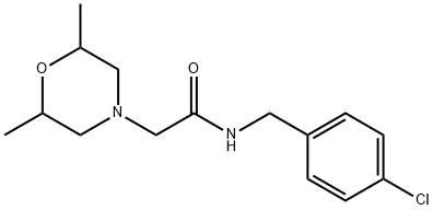 N-[(4-chlorophenyl)methyl]-2-(2,6-dimethylmorpholin-4-yl)acetamide|