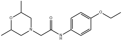 2-(2,6-dimethylmorpholin-4-yl)-N-(4-ethoxyphenyl)acetamide 化学構造式
