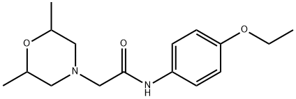 2-(2,6-dimethylmorpholin-4-yl)-N-(4-ethoxyphenyl)acetamide Structure