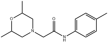 2-(2,6-dimethylmorpholin-4-yl)-N-(4-methylphenyl)acetamide 结构式