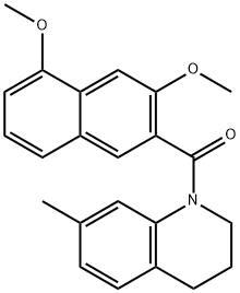 (3,5-dimethoxynaphthalen-2-yl)-(7-methyl-3,4-dihydro-2H-quinolin-1-yl)methanone Structure