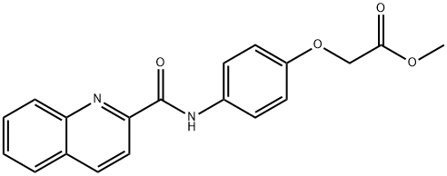 methyl 2-[4-(quinoline-2-carbonylamino)phenoxy]acetate,889964-03-8,结构式