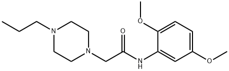 N-(2,5-dimethoxyphenyl)-2-(4-propylpiperazin-1-yl)acetamide 化学構造式