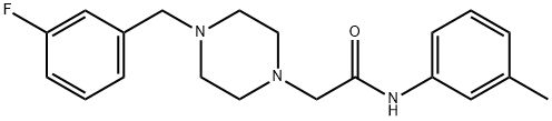 2-[4-[(3-fluorophenyl)methyl]piperazin-1-yl]-N-(3-methylphenyl)acetamide 化学構造式
