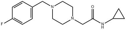 N-cyclopropyl-2-[4-[(4-fluorophenyl)methyl]piperazin-1-yl]acetamide Structure