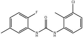 1-(3-chloro-2-methylphenyl)-3-(2-fluoro-5-methylphenyl)urea Struktur