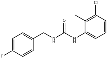 1-(3-chloro-2-methylphenyl)-3-[(4-fluorophenyl)methyl]urea Structure