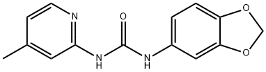 1-(1,3-benzodioxol-5-yl)-3-(4-methylpyridin-2-yl)urea Struktur