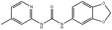 1-(1,3-benzodioxol-5-yl)-3-(4-methylpyridin-2-yl)urea 结构式