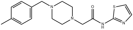 2-[4-[(4-methylphenyl)methyl]piperazin-1-yl]-N-(1,3-thiazol-2-yl)acetamide Struktur