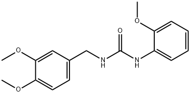 1-[(3,4-dimethoxyphenyl)methyl]-3-(2-methoxyphenyl)urea Structure