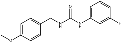 1-(3-fluorophenyl)-3-[(4-methoxyphenyl)methyl]urea 化学構造式