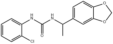 1-[1-(1,3-benzodioxol-5-yl)ethyl]-3-(2-chlorophenyl)urea 化学構造式