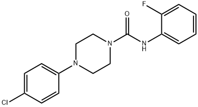 4-(4-chlorophenyl)-N-(2-fluorophenyl)piperazine-1-carboxamide Structure