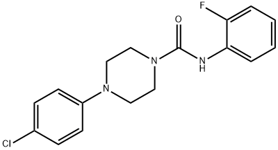 4-(4-chlorophenyl)-N-(2-fluorophenyl)piperazine-1-carboxamide 化学構造式