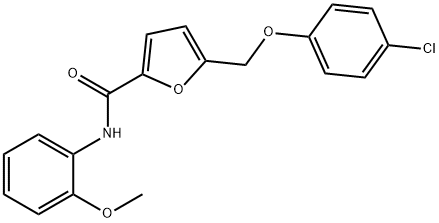 5-[(4-chlorophenoxy)methyl]-N-(2-methoxyphenyl)furan-2-carboxamide Structure