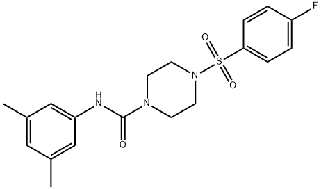 N-(3,5-dimethylphenyl)-4-(4-fluorophenyl)sulfonylpiperazine-1-carboxamide Structure