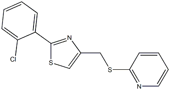 2-(2-chlorophenyl)-4-(pyridin-2-ylsulfanylmethyl)-1,3-thiazole 化学構造式
