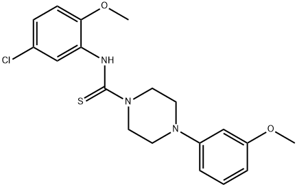 N-(5-chloro-2-methoxyphenyl)-4-(3-methoxyphenyl)piperazine-1-carbothioamide Structure