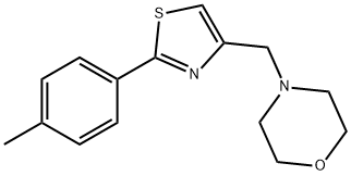 4-[[2-(4-methylphenyl)-1,3-thiazol-4-yl]methyl]morpholine Structure