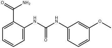 2-[(3-methoxyphenyl)carbamoylamino]benzamide 化学構造式