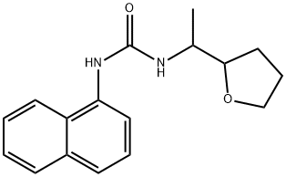 1-naphthalen-1-yl-3-[1-(oxolan-2-yl)ethyl]urea 化学構造式