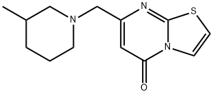 7-[(3-methylpiperidin-1-yl)methyl]-[1,3]thiazolo[3,2-a]pyrimidin-5-one 化学構造式