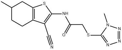 N-(3-cyano-6-methyl-4,5,6,7-tetrahydro-1-benzothiophen-2-yl)-2-(1-methyltetrazol-5-yl)sulfanylacetamide|