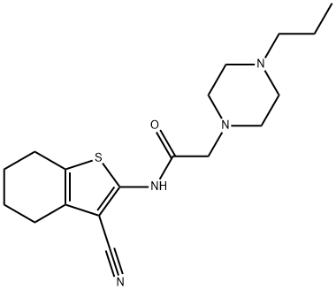 N-(3-cyano-4,5,6,7-tetrahydro-1-benzothiophen-2-yl)-2-(4-propylpiperazin-1-yl)acetamide Structure