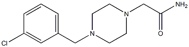 2-[4-[(3-chlorophenyl)methyl]piperazin-1-yl]acetamide Structure