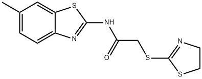 2-(4,5-dihydro-1,3-thiazol-2-ylsulfanyl)-N-(6-methyl-1,3-benzothiazol-2-yl)acetamide Structure