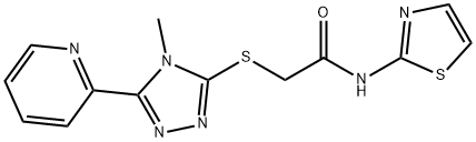 2-[(4-methyl-5-pyridin-2-yl-1,2,4-triazol-3-yl)sulfanyl]-N-(1,3-thiazol-2-yl)acetamide|