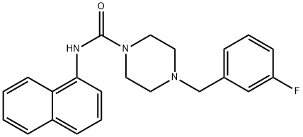 4-[(3-fluorophenyl)methyl]-N-naphthalen-1-ylpiperazine-1-carboxamide,893185-73-4,结构式