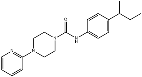 N-(4-butan-2-ylphenyl)-4-pyridin-2-ylpiperazine-1-carboxamide Struktur