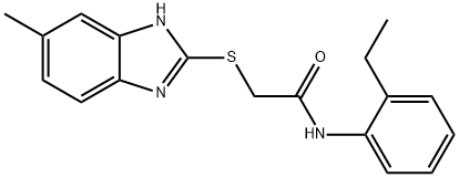 N-(2-ethylphenyl)-2-[(6-methyl-1H-benzimidazol-2-yl)sulfanyl]acetamide Structure