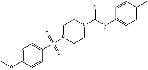 4-(4-methoxyphenyl)sulfonyl-N-(4-methylphenyl)piperazine-1-carboxamide Struktur