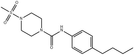 N-(4-butylphenyl)-4-methylsulfonylpiperazine-1-carboxamide Structure