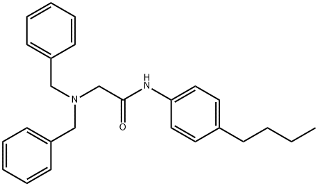 N-(4-butylphenyl)-2-(dibenzylamino)acetamide Struktur