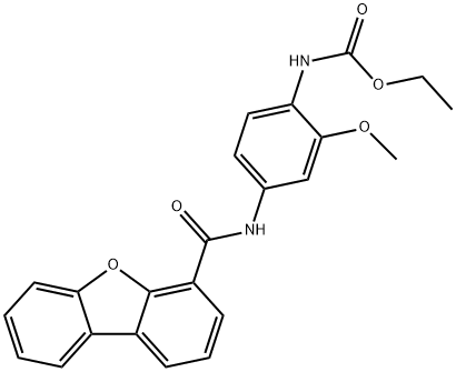 ethyl N-[4-(dibenzofuran-4-carbonylamino)-2-methoxyphenyl]carbamate Structure