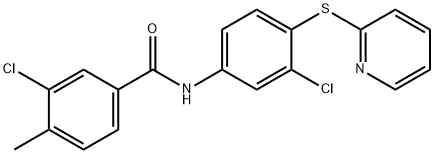 3-chloro-N-(3-chloro-4-pyridin-2-ylsulfanylphenyl)-4-methylbenzamide Structure